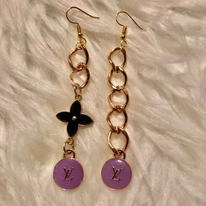Upcycled Louis Vuitton charm earrings 🔥🔥